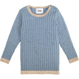 Ribbed Knit Long Sleeve Retro Top