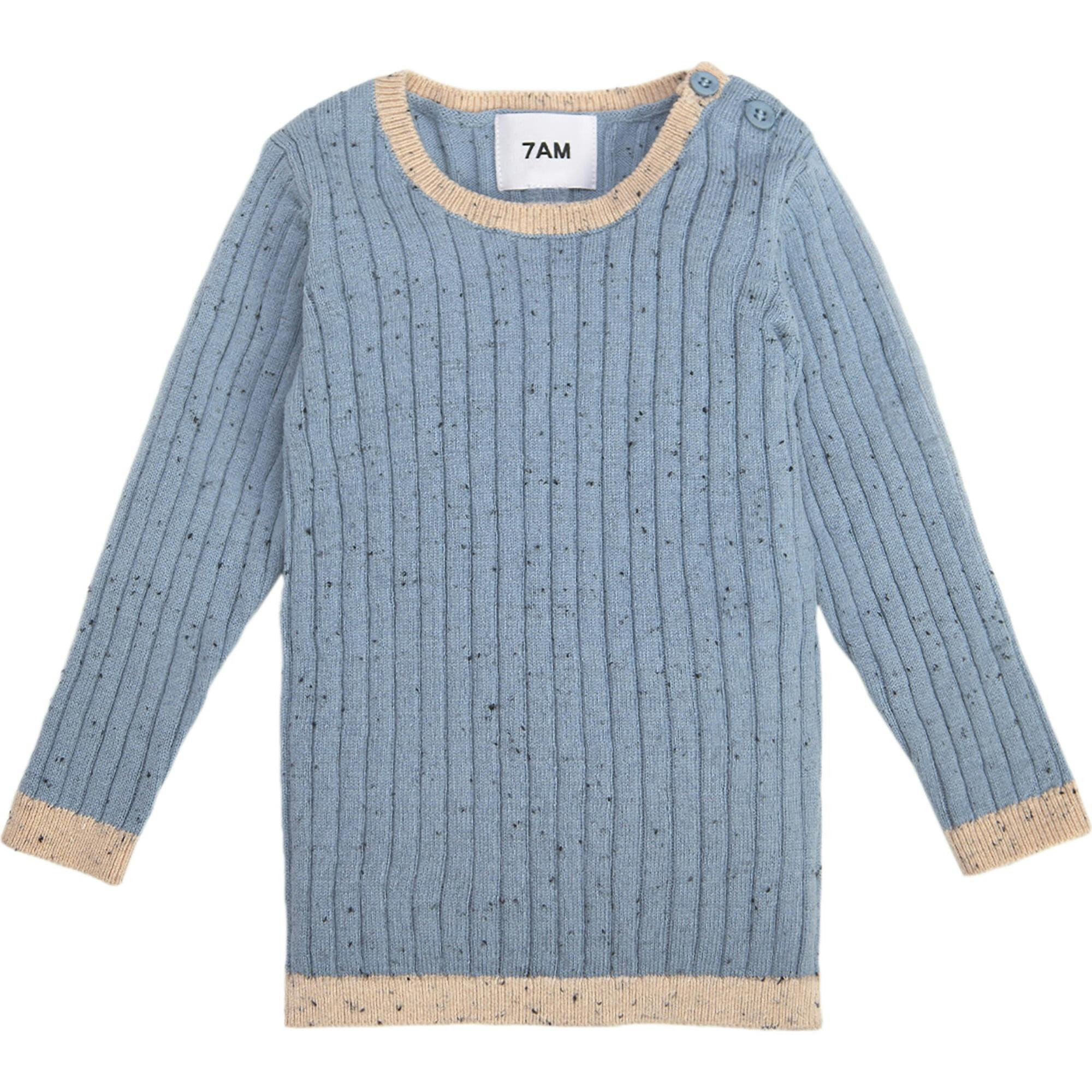 Ribbed Knit Long Sleeve Retro Top