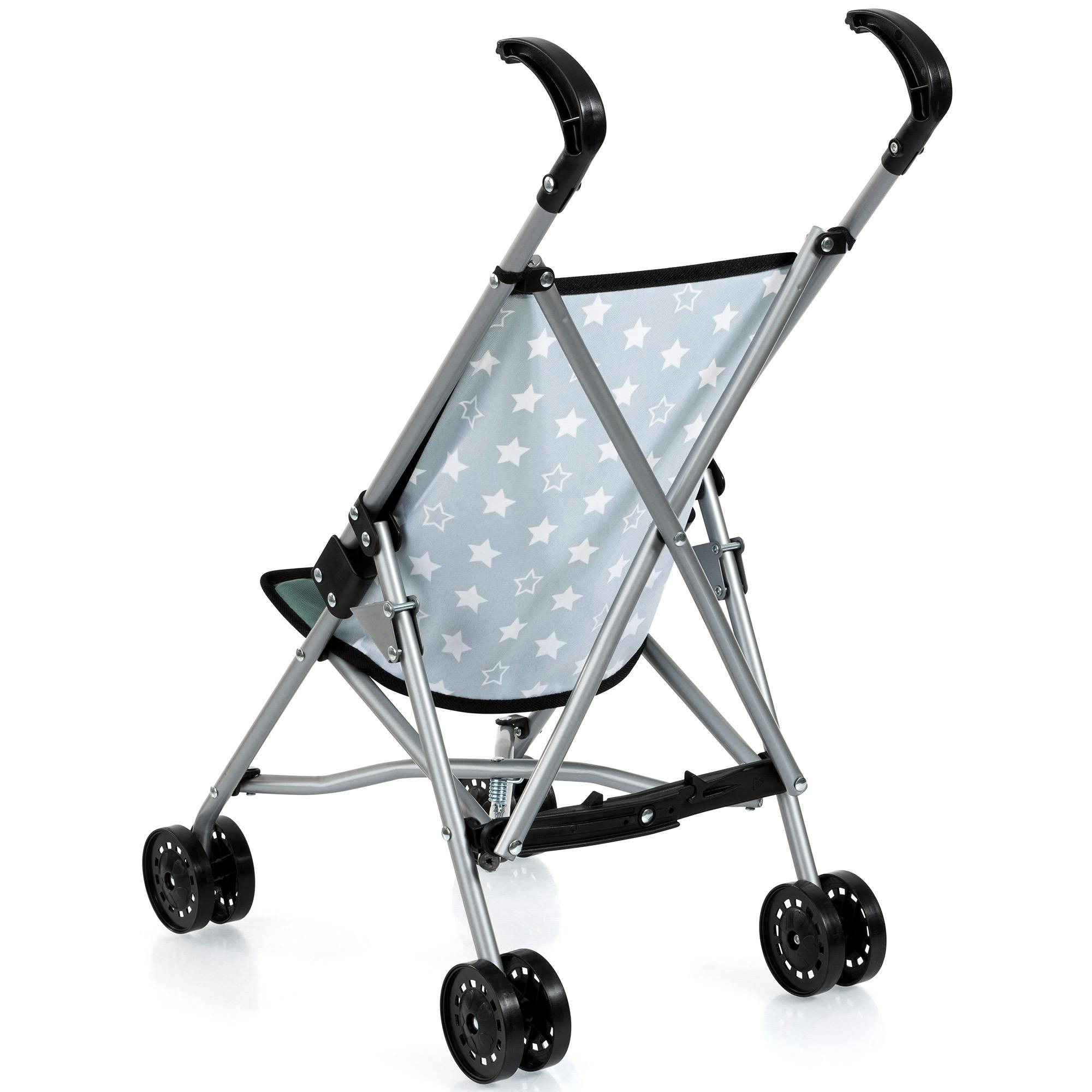 Bayer Design Dolls: Buggy Umbrella Stroller - Green & White Stars