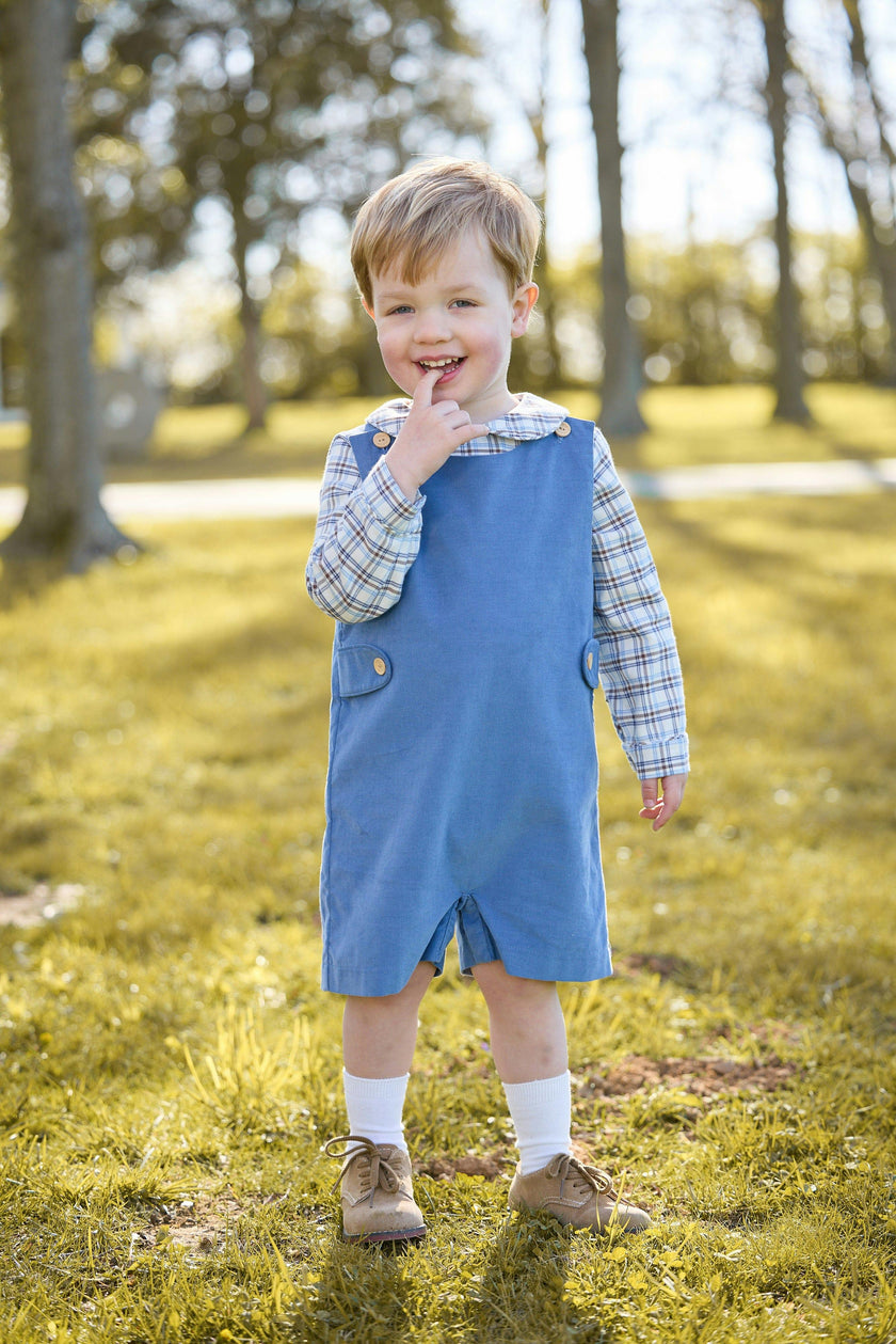Button Tab John John - Stormy Blue Corduroy