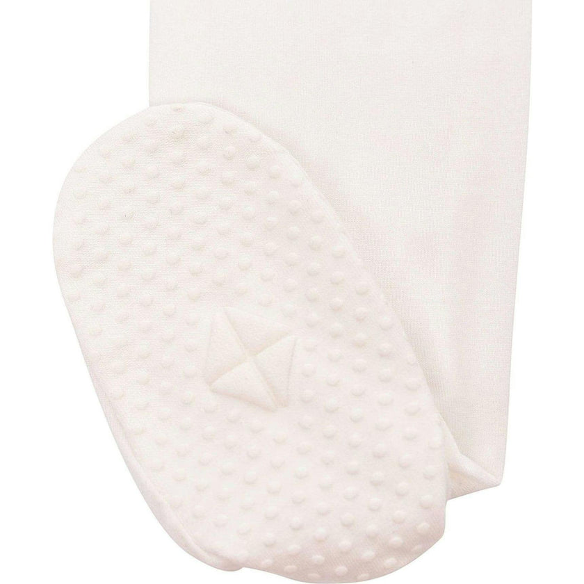 Zippered Footie, White