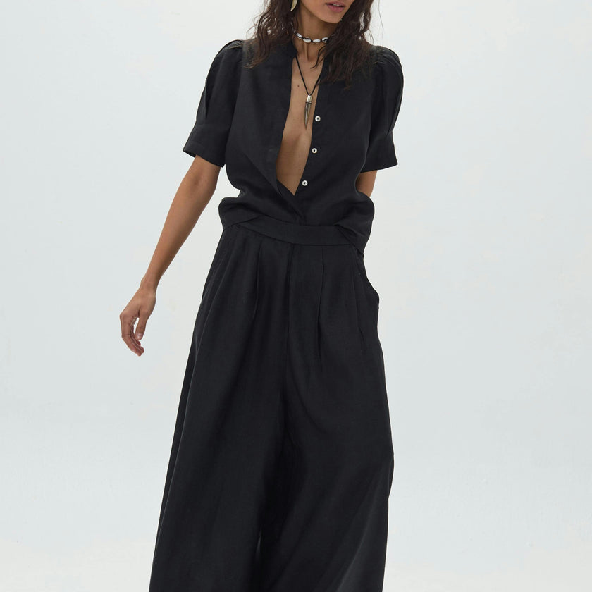 Sabi Linen Pants - Black