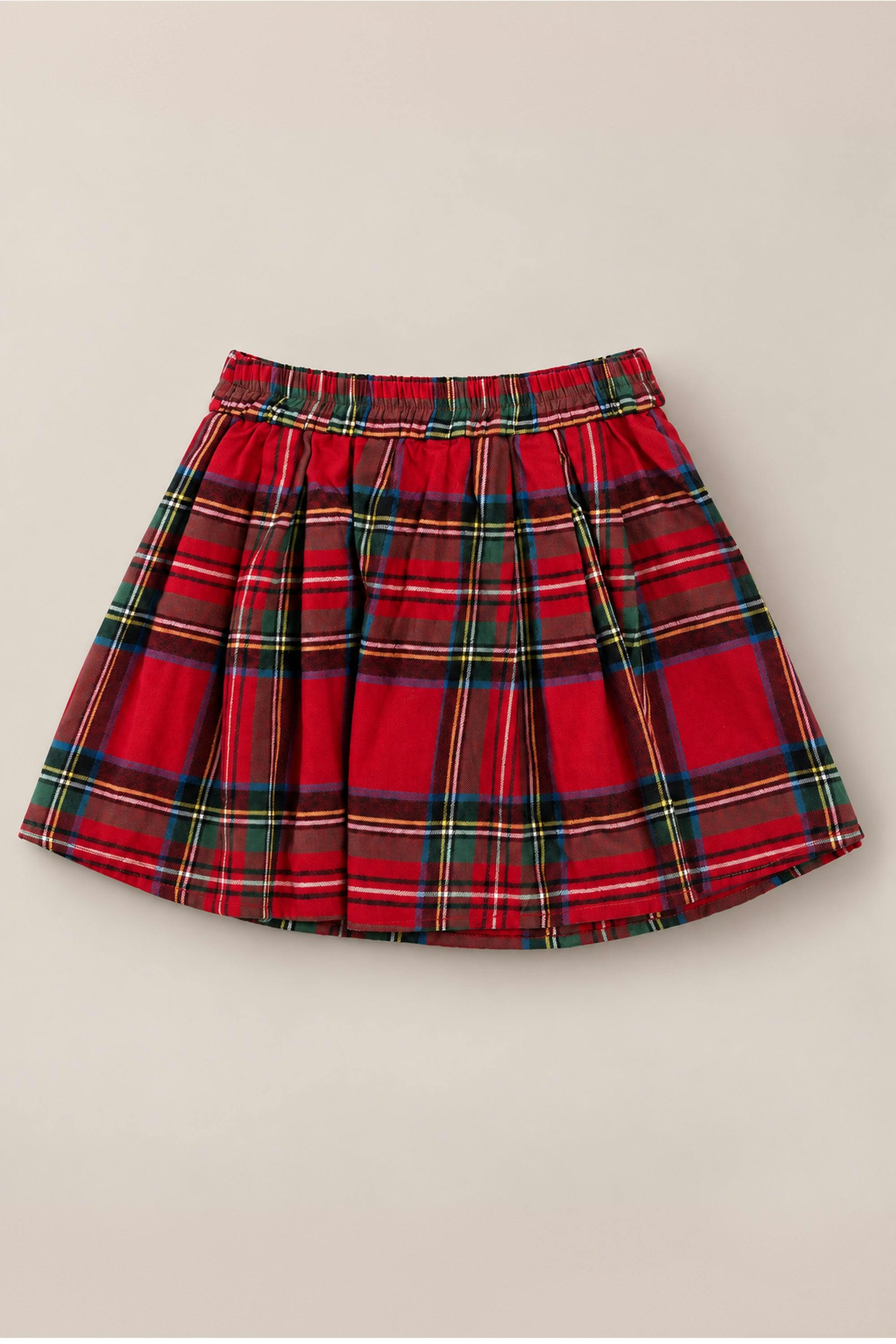Mini Addison Skort in Holiday Plaid