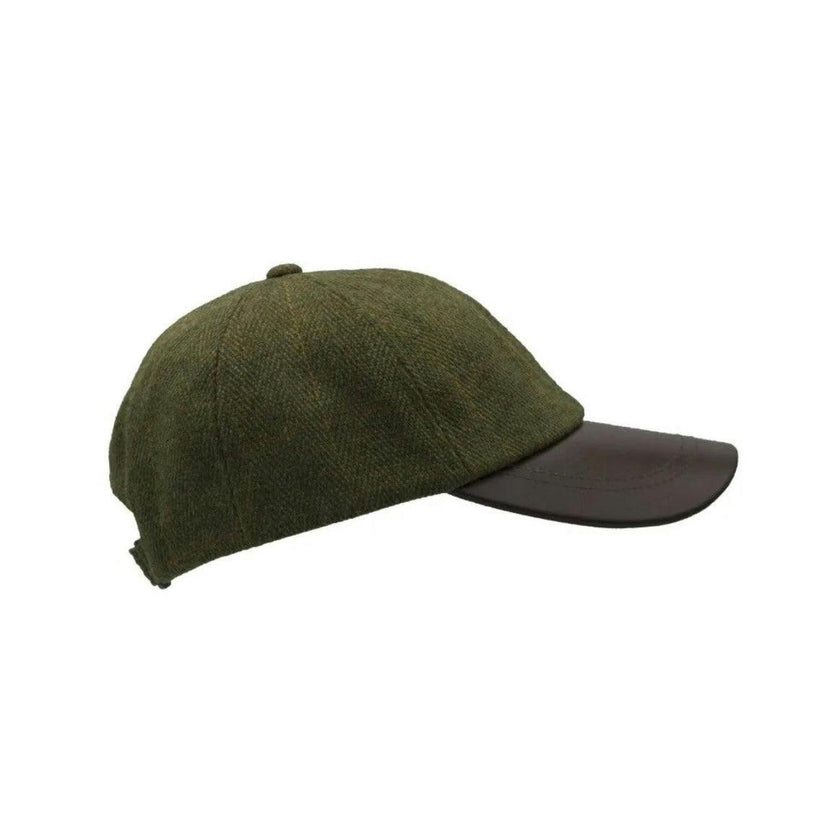 Hampton Tweed Baseball Cap - Olive