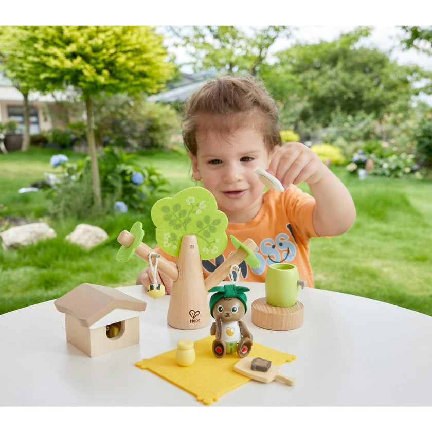 Hape: Honey Bees Picnic - 10pc Wooden Nature Pretend Play Toy