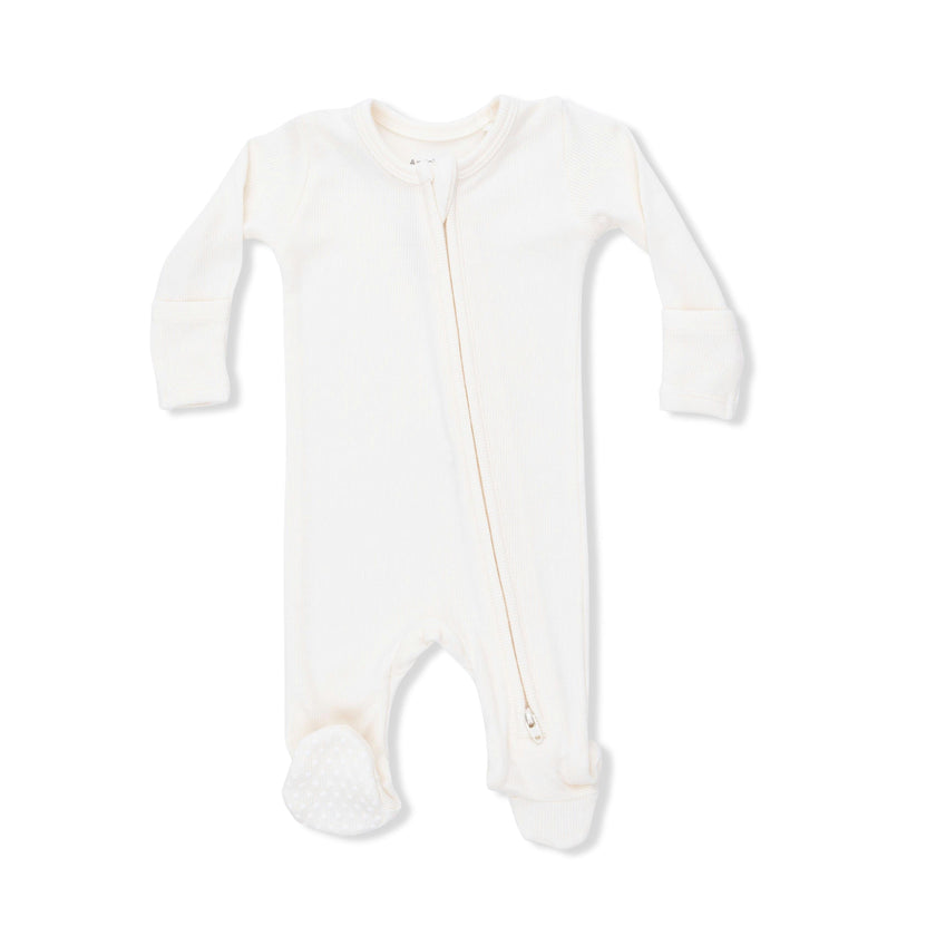 Solid Sugar Swizzle - 2 Way Zipper Footie