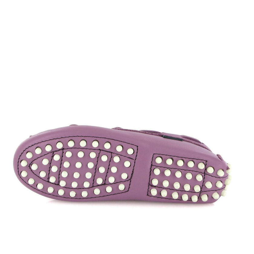 Laces Driver Moccasins, Purple Orquidee Smooth