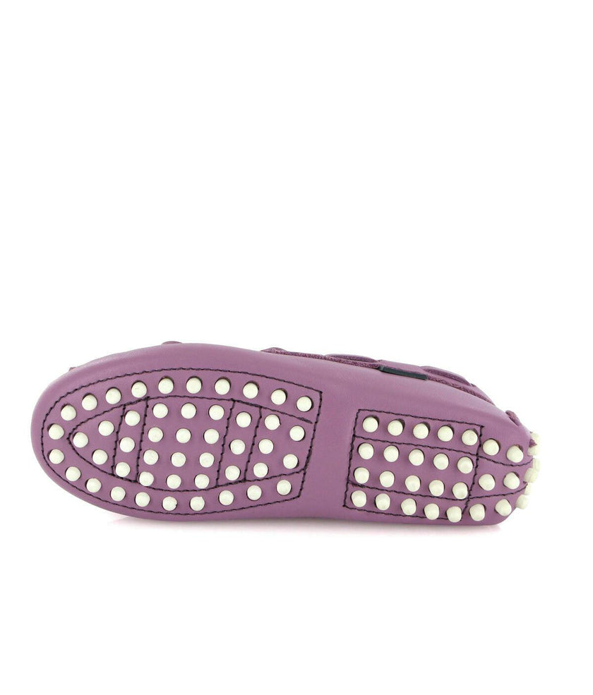Laces Driver Moccasins, Purple Orquidee Smooth