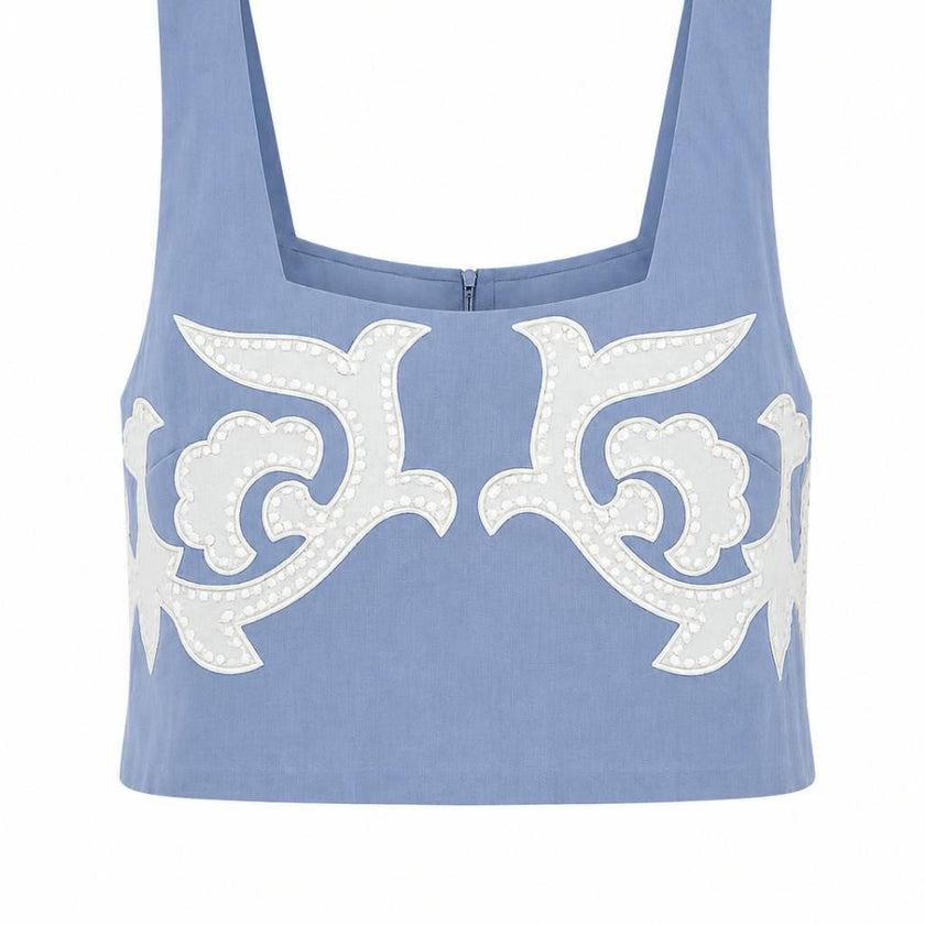 Blake Ice Blue Fleur Tank