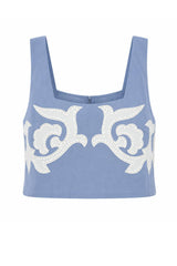 Blake Ice Blue Fleur Tank