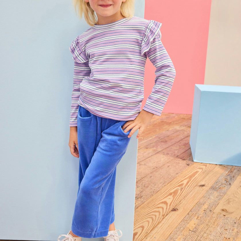 Cropped Palazzo Pants - Regent's Blue