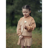 Velour Ribbed Waist A-Line Short Skirt