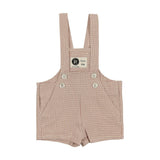 Lurex Check Cross Shoulder Strap Short Overalls