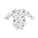 Southern Woodland Animals Green - Long Sleeve Bodysuit