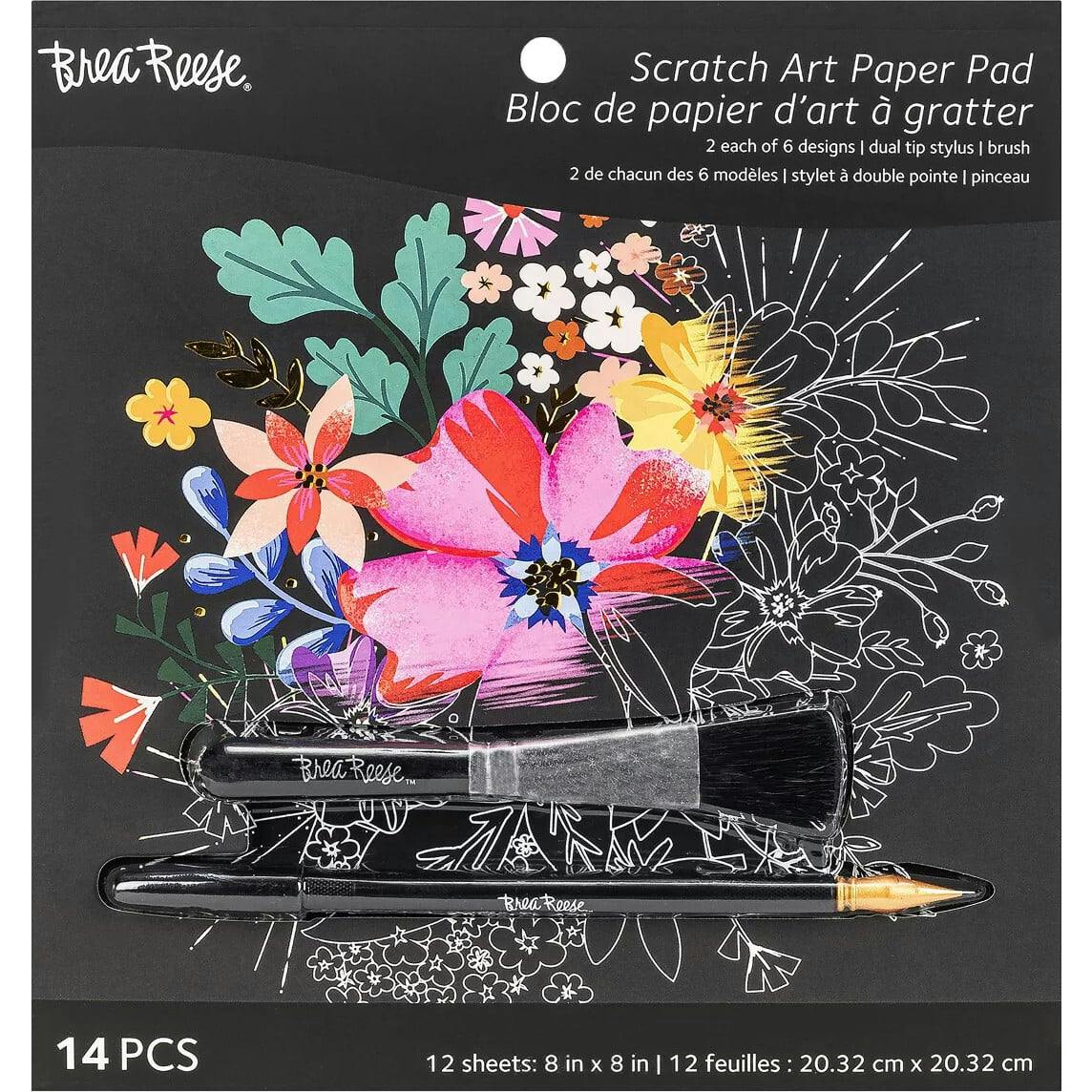 Brea Reese: Scratch Art Paper Pad - Mystical - 12 Designs