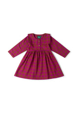 Berry Check Sailor Dress, Multi