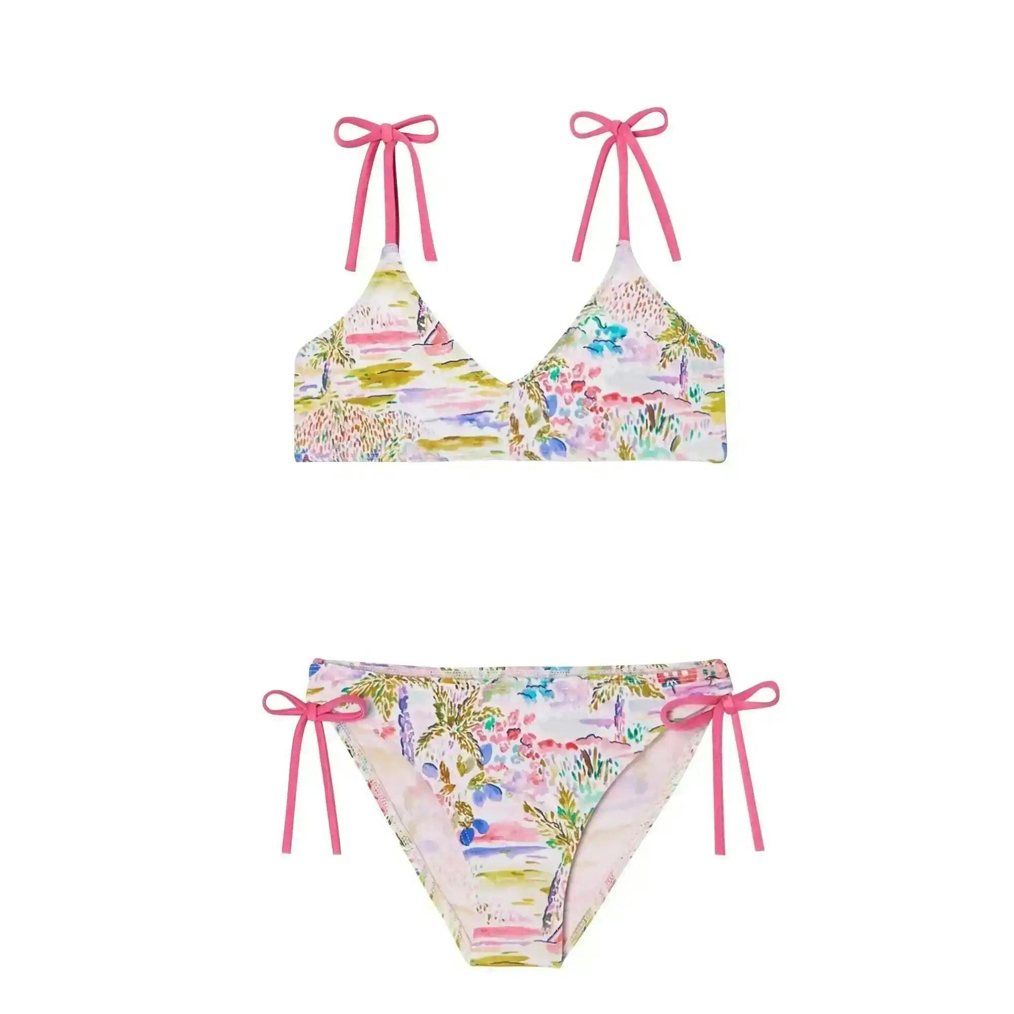 Girls' two-piece swimsuit, pink| GIGI 2P
