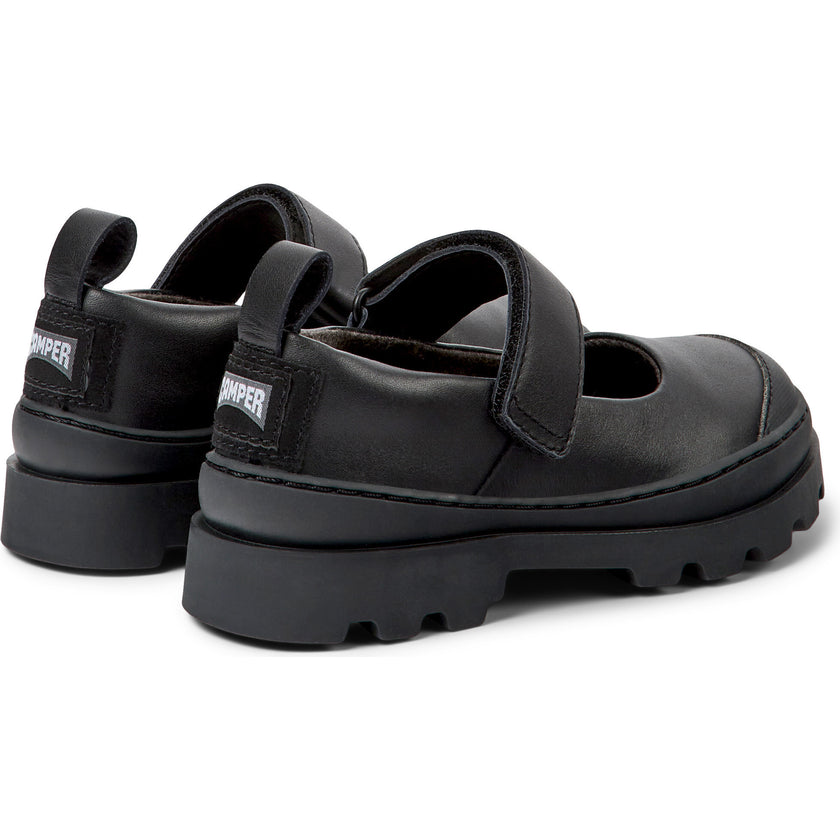 Brutus Leather Mary Jane Shoes, Black