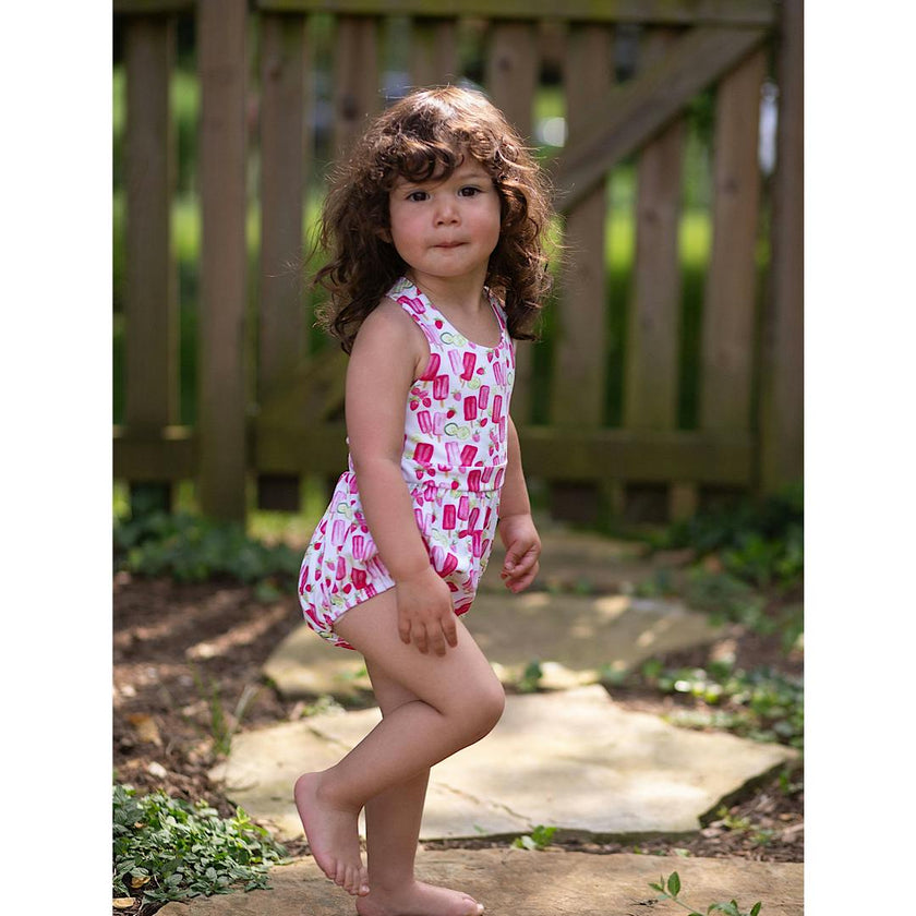Popsicles Cross Back Bubble Romper