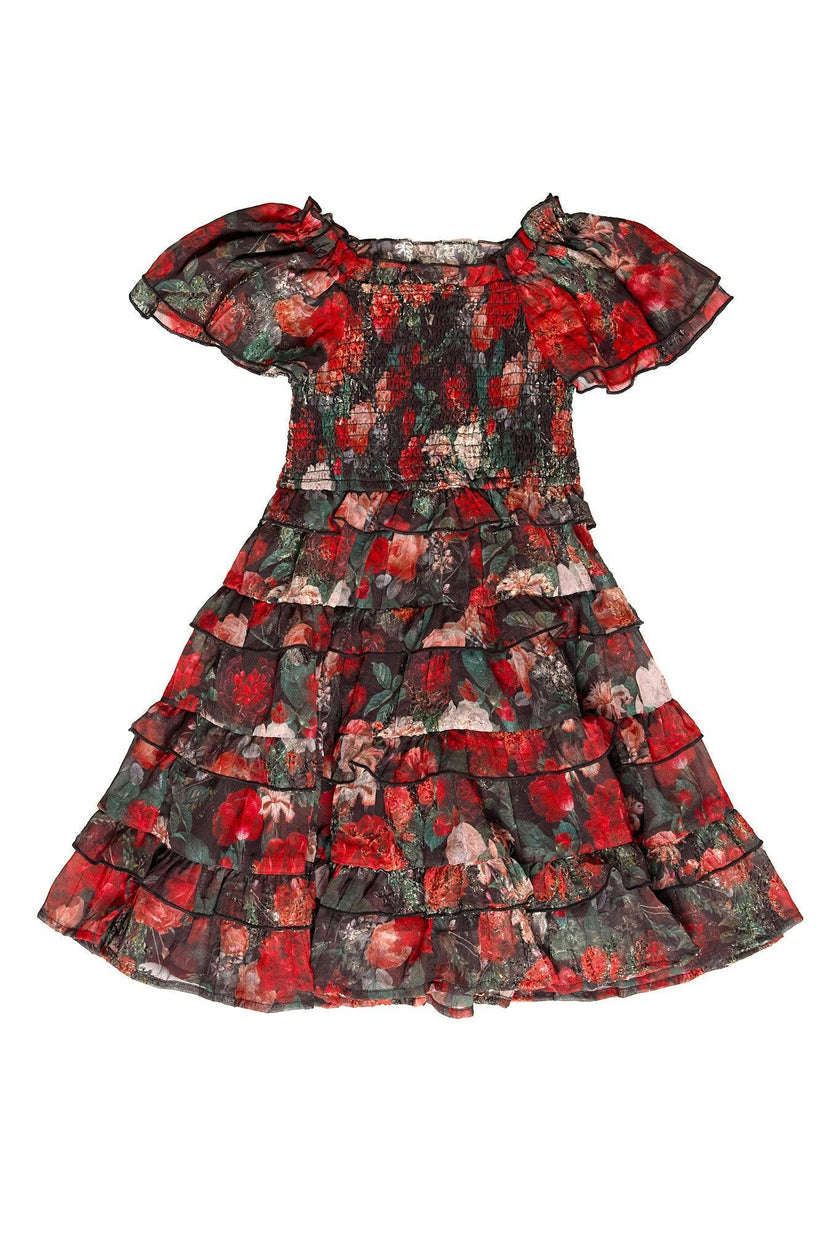 Mini Winnie Dress in Midnight Roses