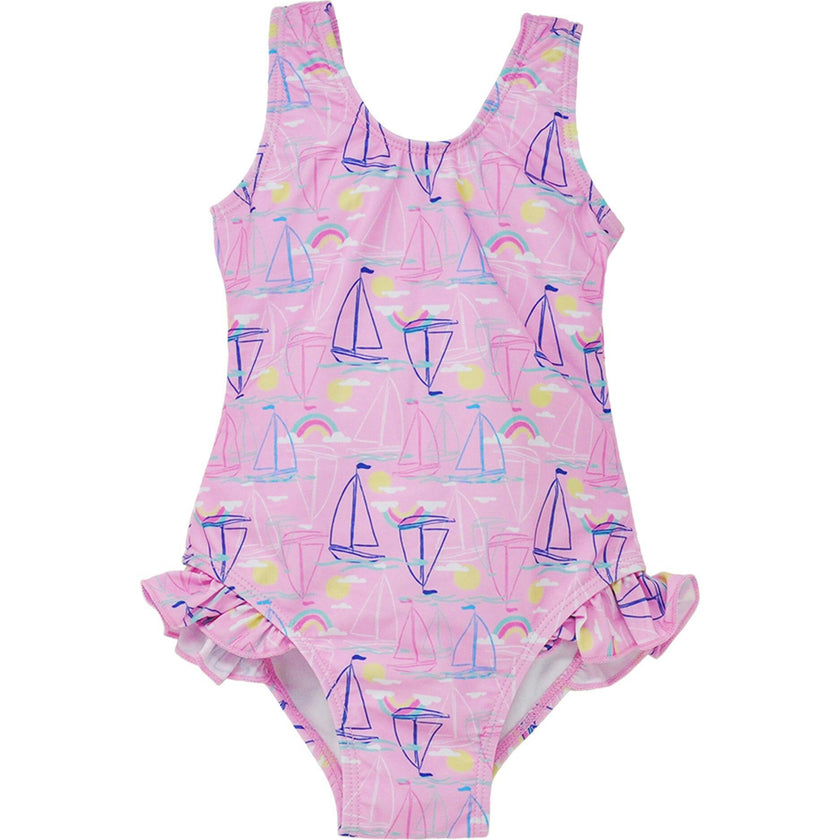 UPF 50+ Delaney Hip Ruffle Swimsuit