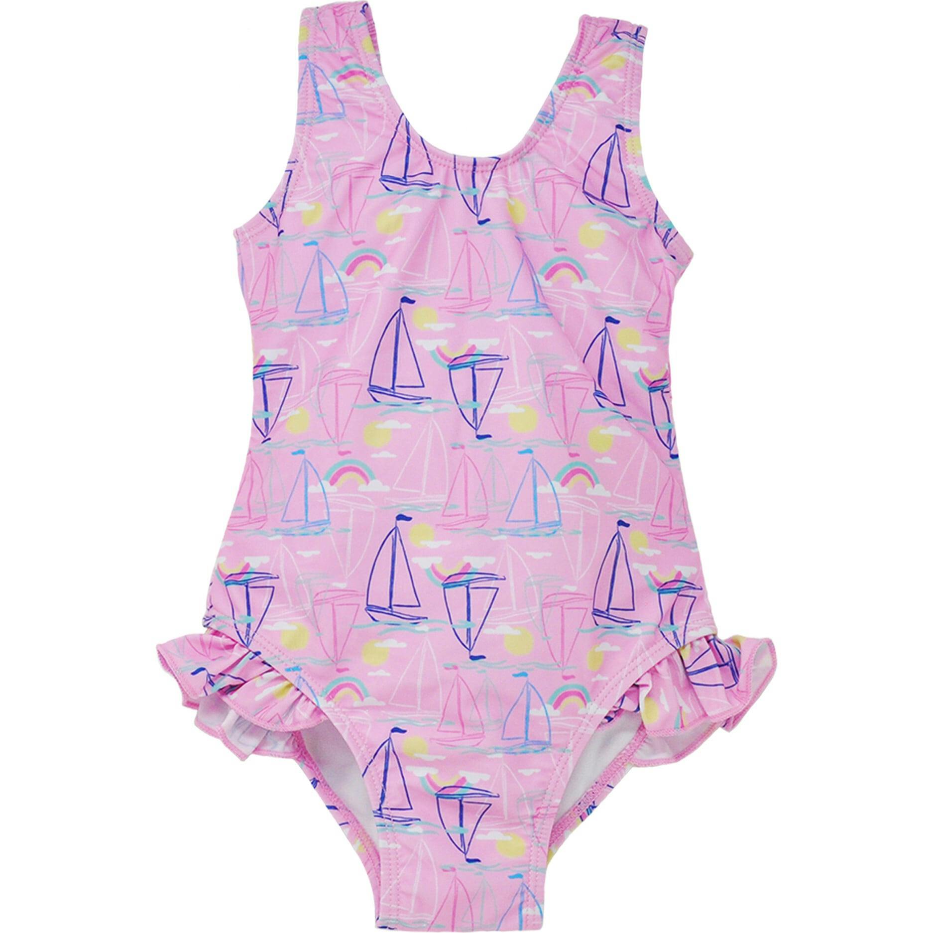 UPF 50+ Delaney Hip Ruffle Swimsuit