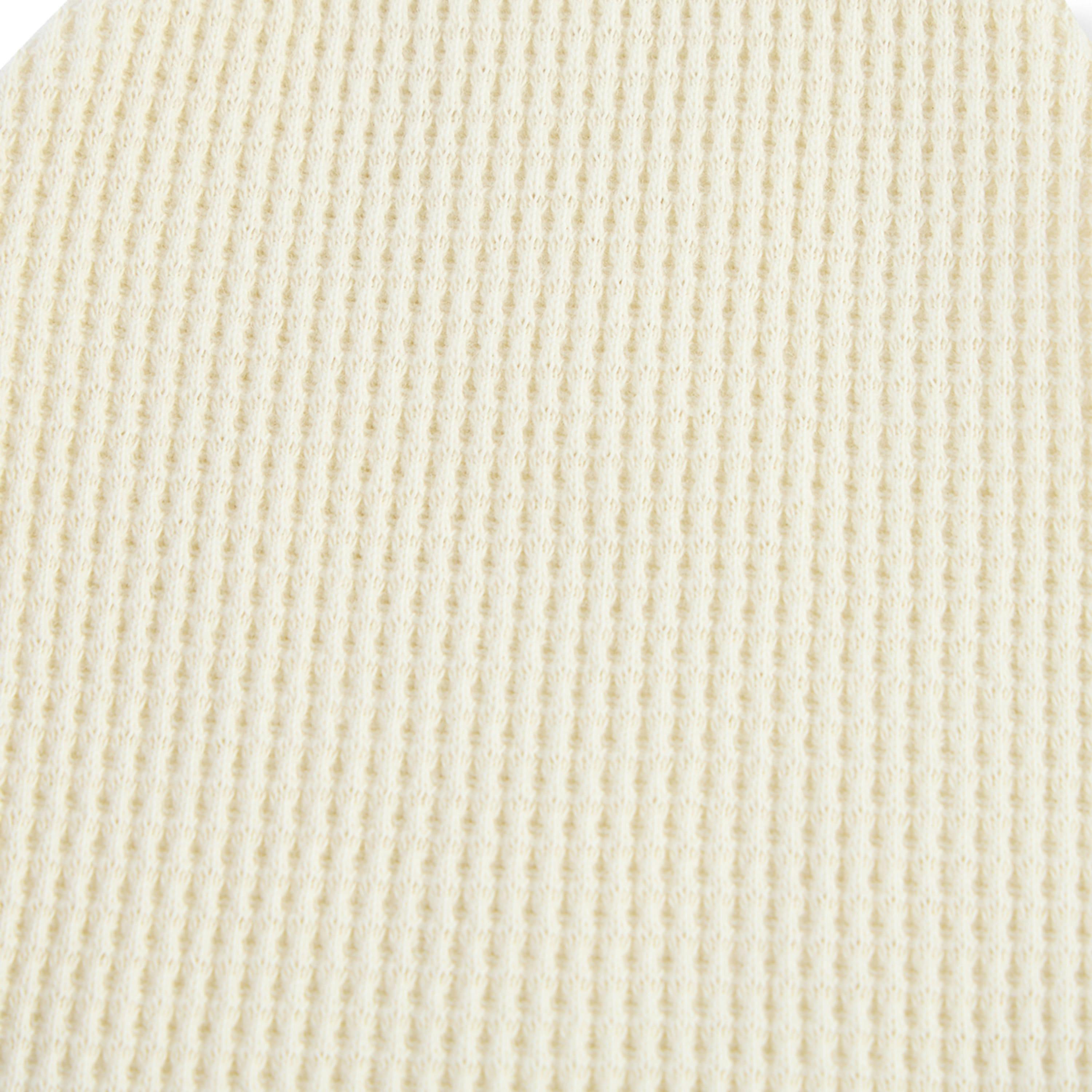 Vanilla Waffle Knotted Beanie Hat