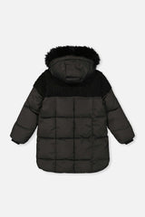 Long Winter Puffer Coat Black