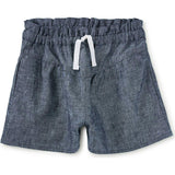 Chambray Flutter Shorts, Grey