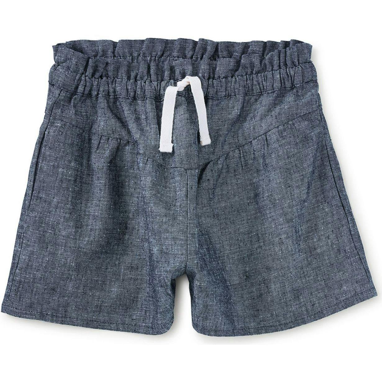 Chambray Flutter Shorts, Grey
