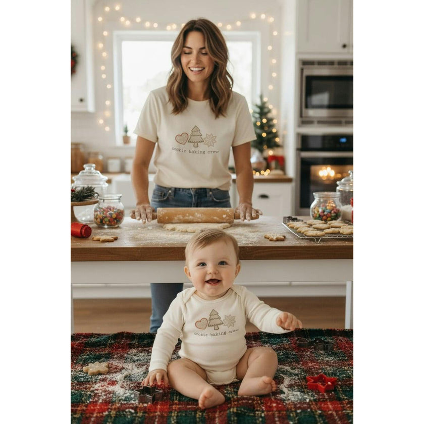 Cookie Baking Crew Organic Baby Bodysuit Long Sleeve