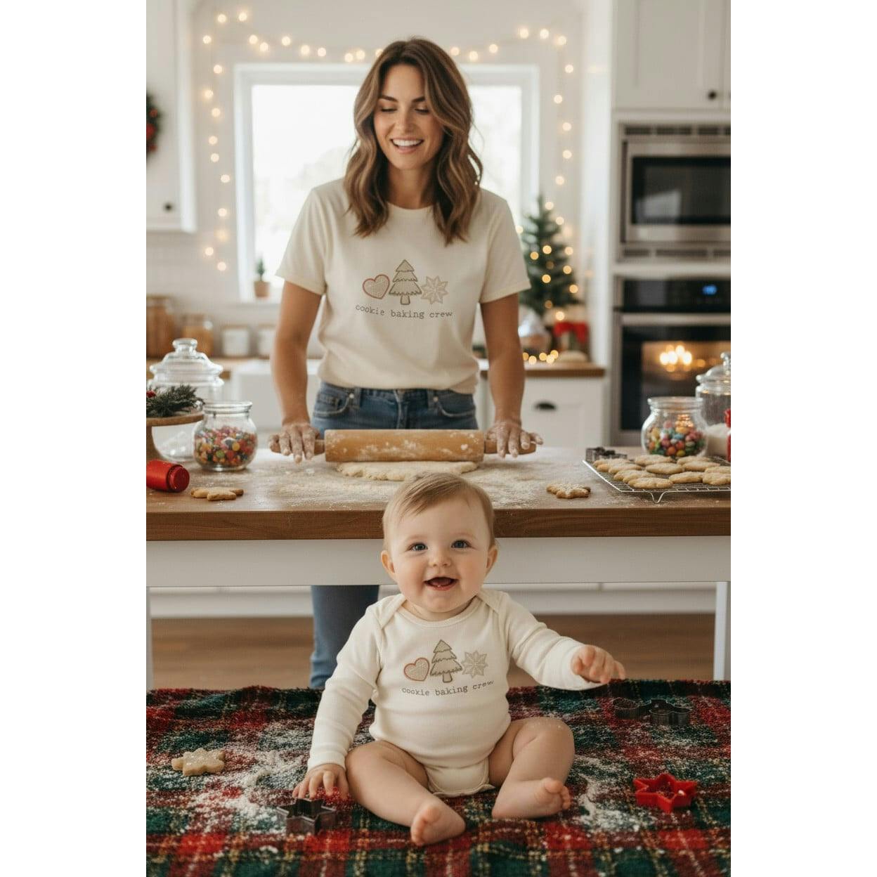 Cookie Baking Crew Organic Baby Bodysuit Long Sleeve