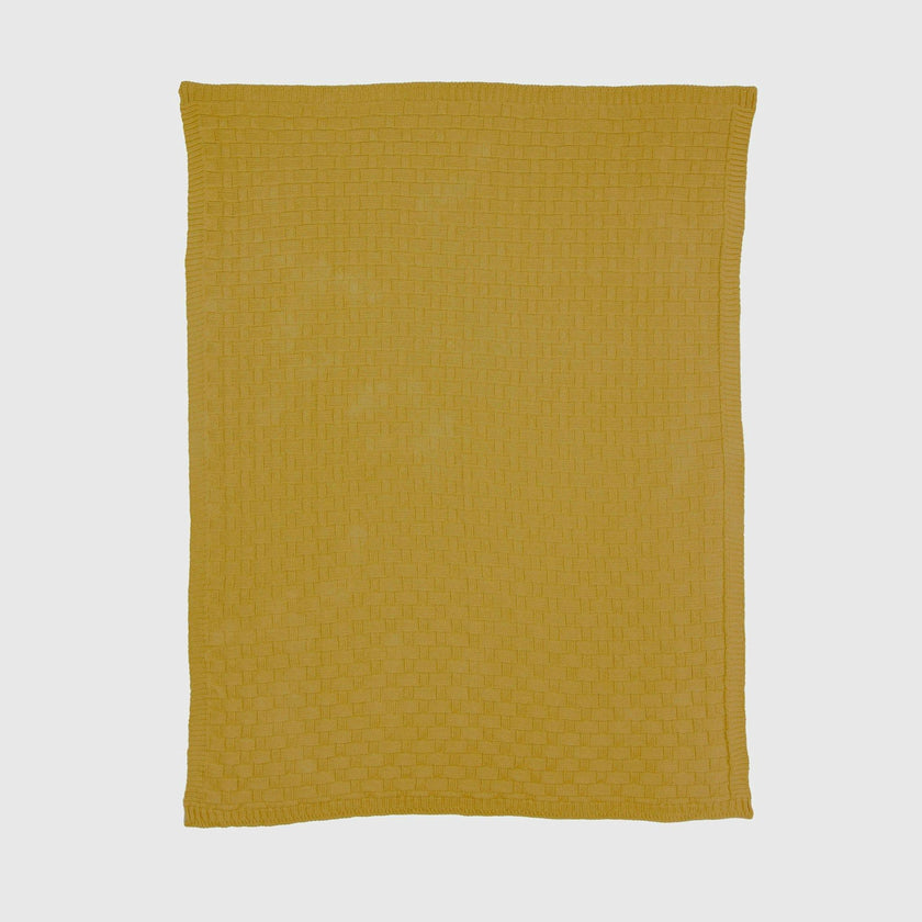 Textured Sustainable Knit Throw Blanket - Basketweave