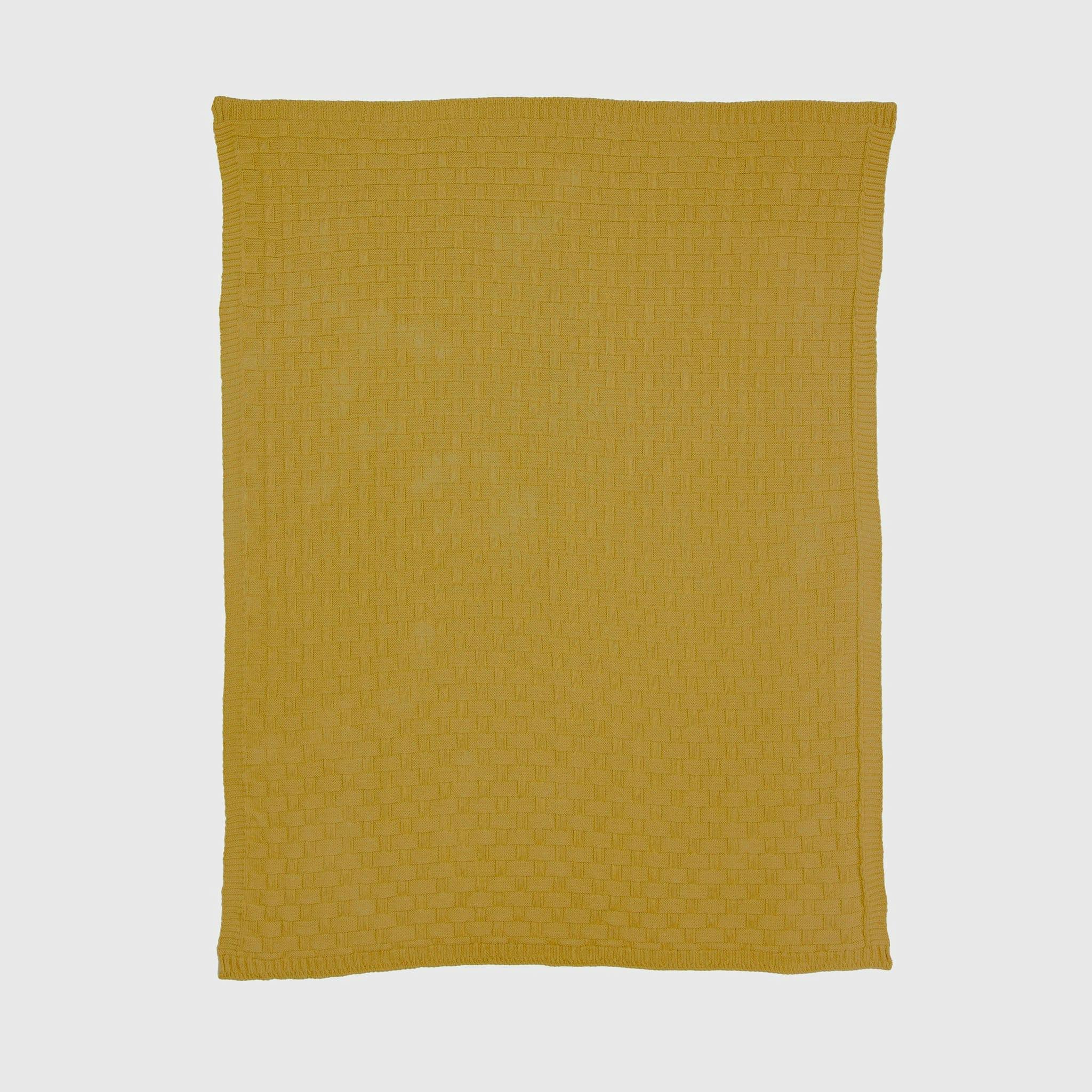 Textured Sustainable Knit Throw Blanket - Basketweave