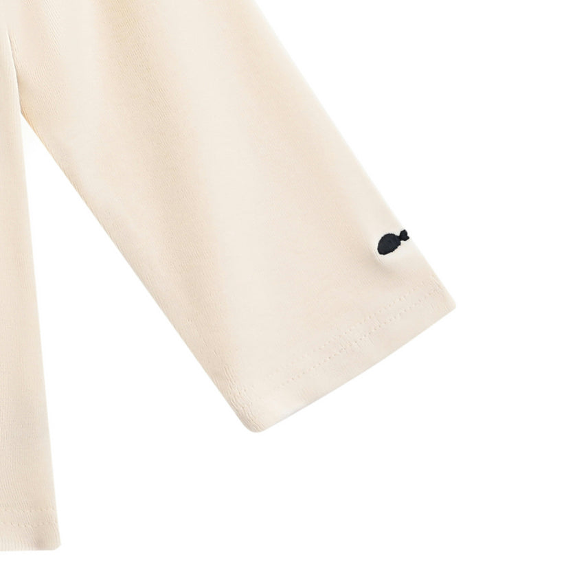 Beige Knit Long Sleeve Tee