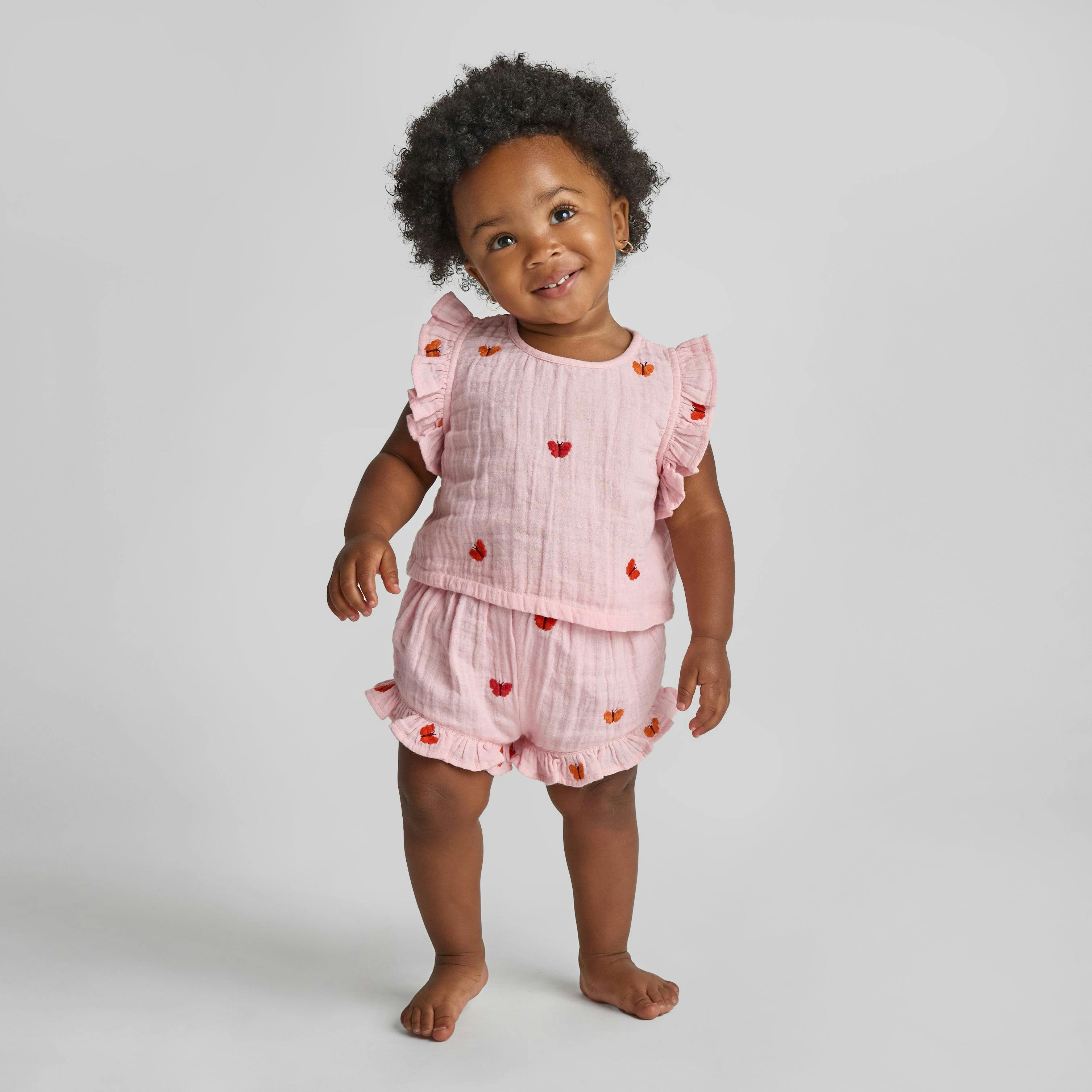 Baby Girls Roey 2-PC Set - Watermelon Embroidery