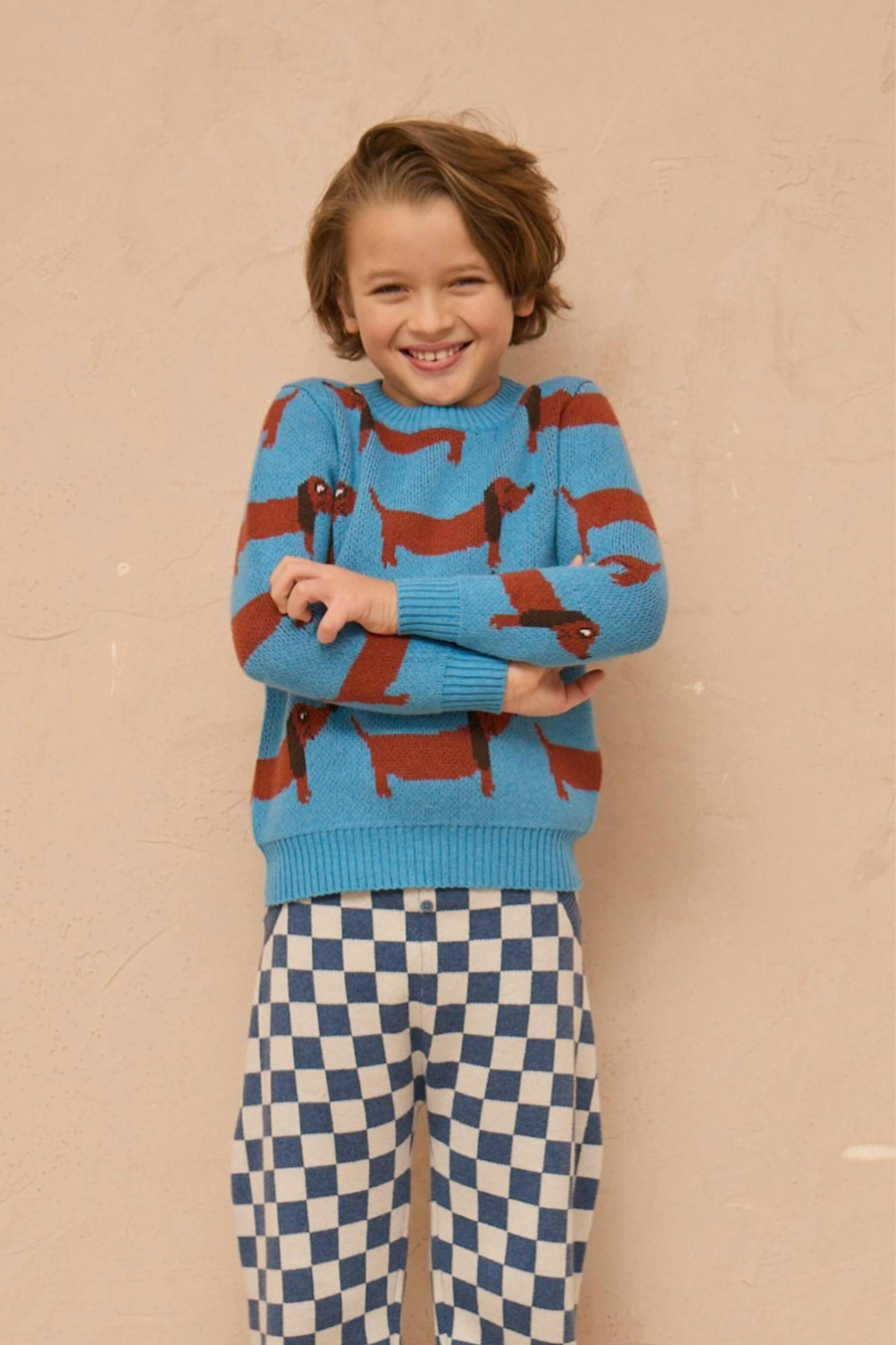 Dachshund Jumper | Iceland Blue