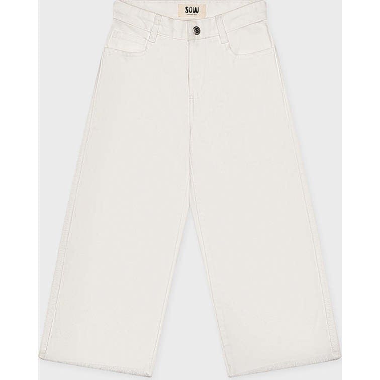 Organic Cotton Cropped Denim Wide Leg