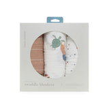 Cotton Muslin Swaddle Blanket 3 Pack - Mermaids