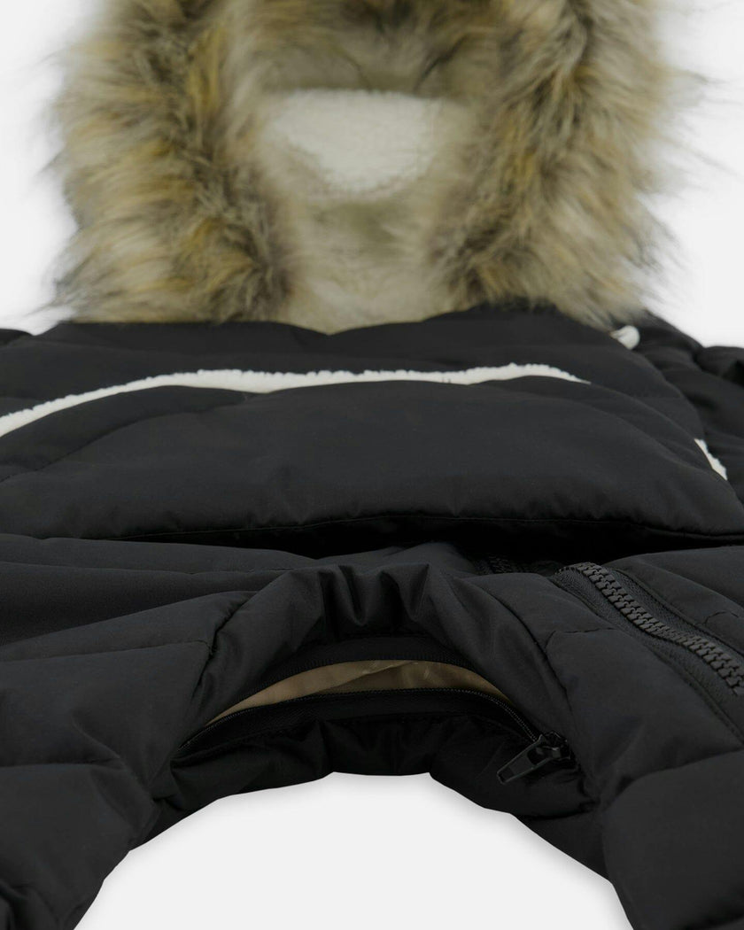 One-Piece Baby Snug Snowsuit Designed for Car Seat