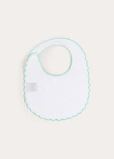 Wimbledon Stripe Scallop Edge Lined Bib