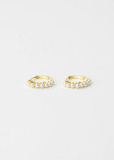 French Pearl Buckle Hoops