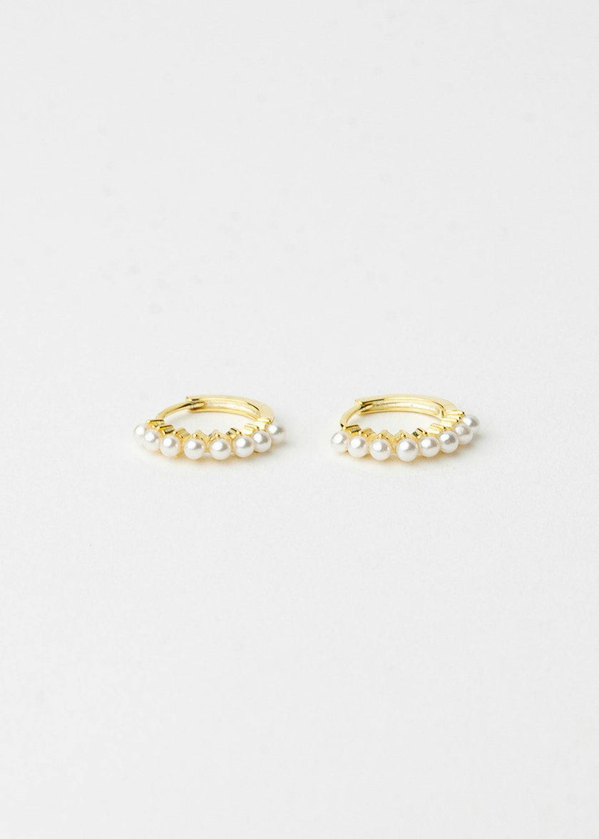 French Pearl Buckle Hoops