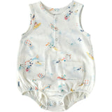 Print Sleeveless Billowy Fit One-Piece, Multi