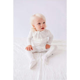 Zippered Footie, White
