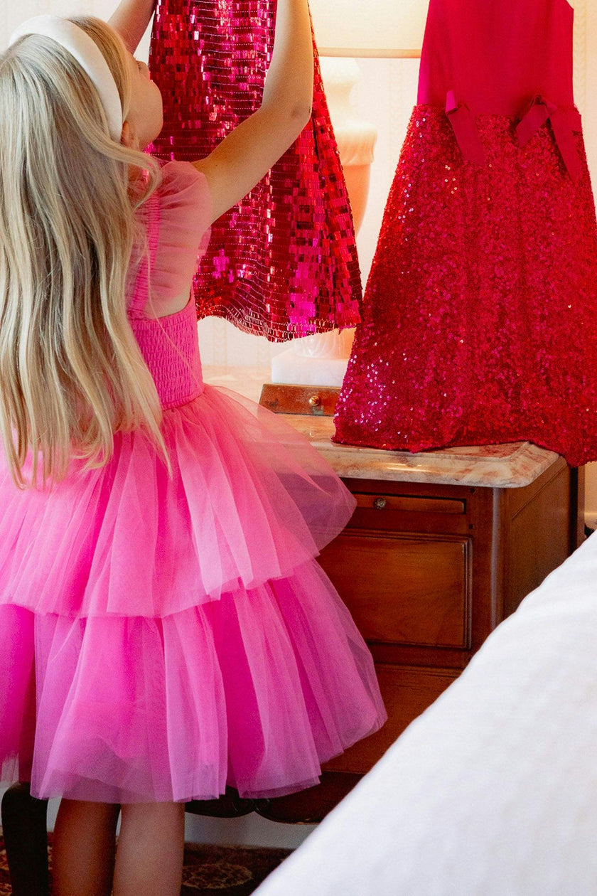 Mini Liza Dress in Pink