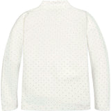 Organic Long Sleeve Mock Neck Knit Top, White