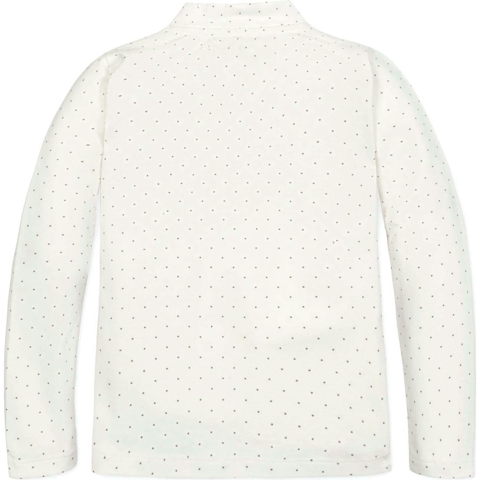 Organic Long Sleeve Mock Neck Knit Top, White
