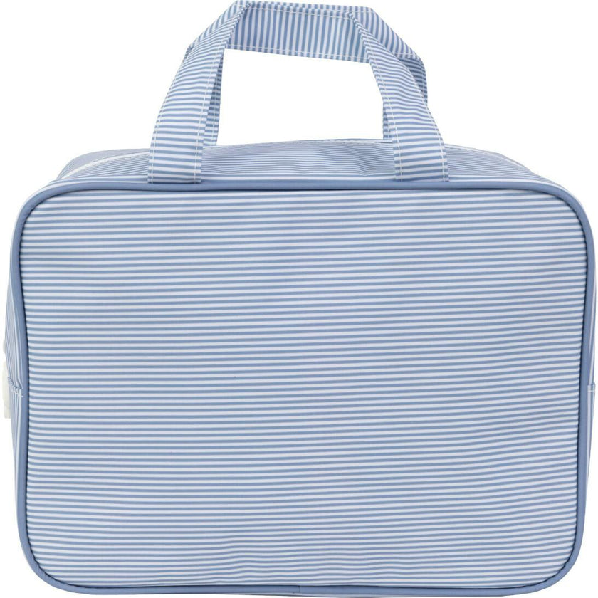 The Take It Tote in Navy Mini Stripe