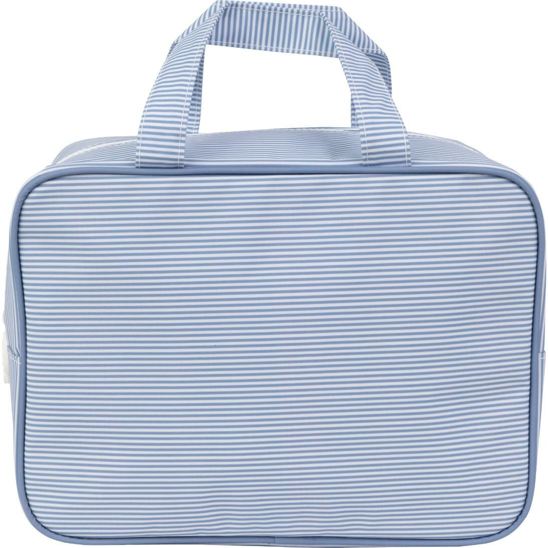 The Take It Tote in Navy Mini Stripe